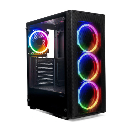 Корпус ATX Б_БП XASTRA A300 4FRGB  Black (USB3.0,Audio,TG,черный,Mesh,4х120мм FRGB,CPU Cooler до 160мм, VGA до 340мм)[A300-4FR12F]