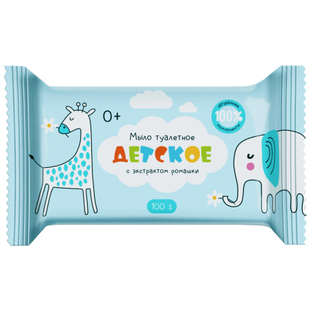 Мыло туалетное детское OfficeClean с ромашкой 100г. (340314)