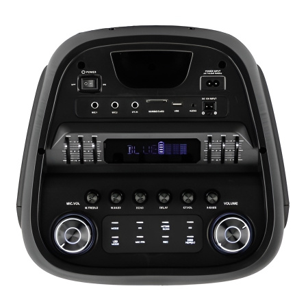 Портативная колонка ELTRONIC 20-23 SKILLETS BOX 1500 динамик 10" 150Вт, Bluetooth, TWS, FM, USB,  microSD, 2*MIC, AUX