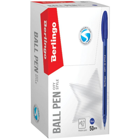 Ручка шариковая BERLINGO "City Style" 0,7мм., синяя (CBp_70762)