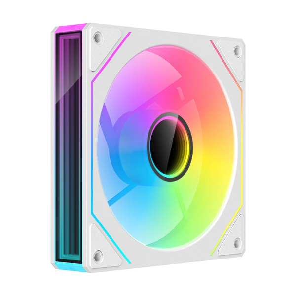 Кулер в корпус 120х120х25 XASTRA FM120W ARGB White (600-1500prm/4pin/PWM/3-pin 5V ARGB/55.6 CFM/25.8дБ/подшипник гидродинамический/ARGB)[FM120-1WA-SXX