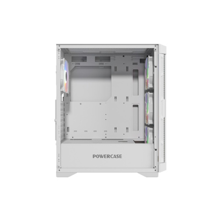 Корпус ATX Б_БП Powercase Ultimate White (USB, Audio,TG, 4x120mm ARGB HUB, белый)[CUW-A4]