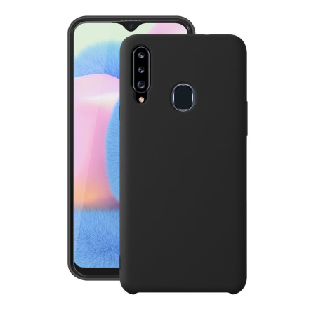 Чехол силиконовый для Samsung Galaxy A20S Deppa Liquid Silicone Case черный (87403)