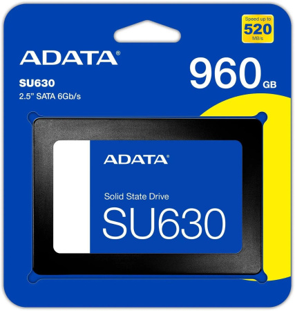 SSD-накопитель 960Гб ADATA SU630 [ASU630SS-960GQ-R] (QLC 3D NAND,520/450 Мб/с)