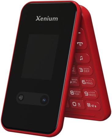 Сотовый Xenium X680 Red 2sim/2.8"/320*240/32Mb/microSD/0.3Мп/Bt/1800мАч/раскладушка