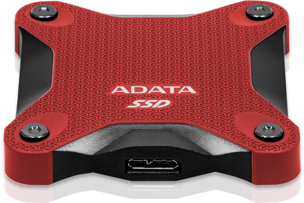 Твердотельный накопитель/ ADATA External SSD SD620, 512GB, Type-C, USB 3.2 Gen2, R/W 520/460 MB/s, 80x80x15mm, Red (5 лет)