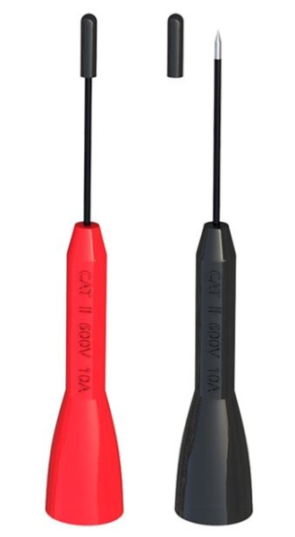 Насадка на щуп Cleqee P30038, игла 2мм, черный+красный