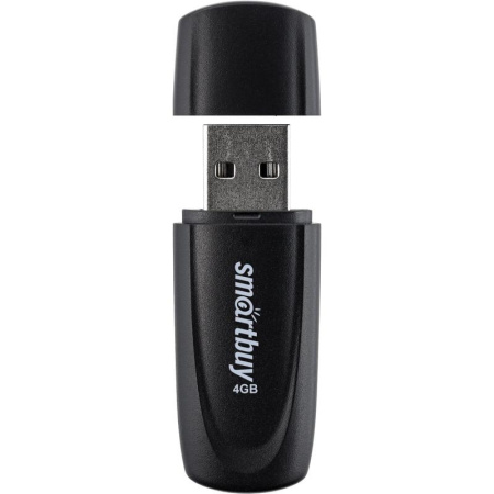 Флеш-накопитель USB2.0 4GB SmartBuy Scout (SB004GB2SCK) чёрный