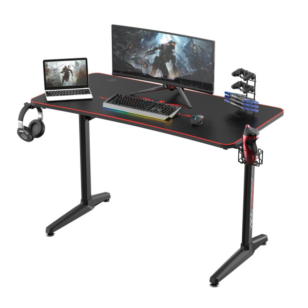 Стол игровой Eureka ERK-GIP-P47B-V1 столешница ЛДСП черный 120х76.5.5х60см