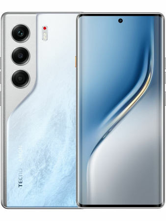 Смартфон Tecno Camon 40 12Гб 256Гб Glacier White 6.78", AMOLED, 2436*1080, 2*2.2+6*2ГГц, 50+8Мп, 32Мп, 4G, NFC, 5200мАч, And 15