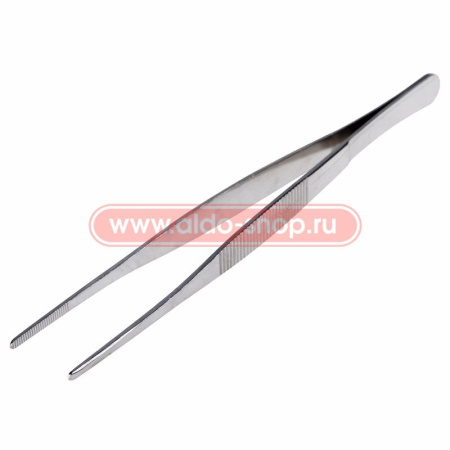 Пинцет 200мм, Rexant 12-0368, прямой, тупые рифлённые концы