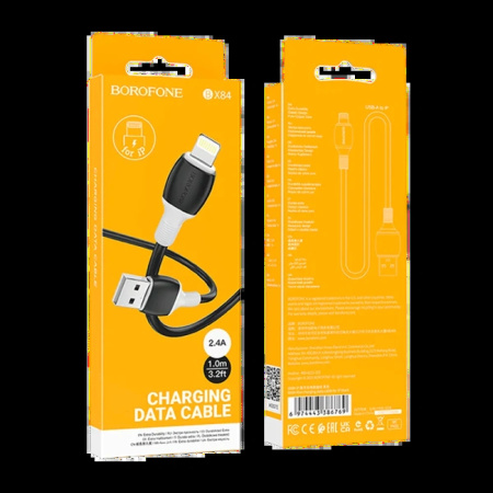 Кабель Lightning (m) - USB(m) BOROFONE BX84, 1м, 2.4A черный