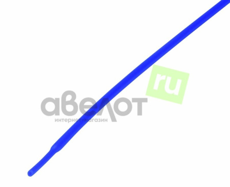 Трубка термоусадочная 2:1,   1.0/0.5мм, синяя, подавление горения, отрезок 1м, Rexant