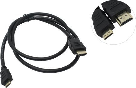 Кабель HDMI(m) - miniHDMI(m)  1м Telecom, v1.4, черный (TCG205-1M)