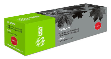 Картридж_лазерный Cactus CS-C047X (Cartridge 047) для Canon LBP112/LBP113W черный (4000 стр)