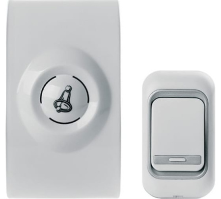 Звонок беспроводной Garin DoorBell Ella, кнопка IP56, белый, 2АА - 23А