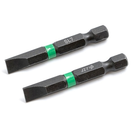 Бита Slotted SL7 l=50мм S2 (под патрон 1/4" Hex) 2штуки, ударная, Дело Техники 792522