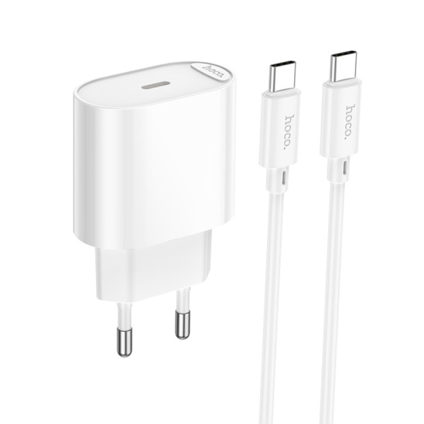 Зарядное_устройство - TypeC 20W/3A HOCO C109A QC3.0 + кабель Type-C/Type-C белый