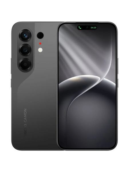 Смартфон Tecno Camon 50 8Гб 256Гб Moonshadow Black 6.78", AMOLED, 2644*1208, 2*2.2+6*2ГГц, 50+8Мп, 32Мп, 4G, NFC, 6500мАч, And 16