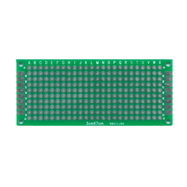 Плата макетная 3х7см, двустороняя