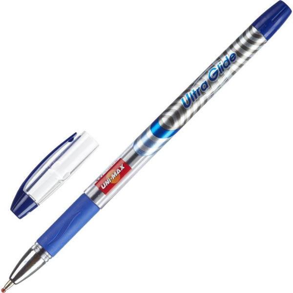 Ручка шариковая Unomax Ultra Glide 1мм, масл. основа, синяя (721879)