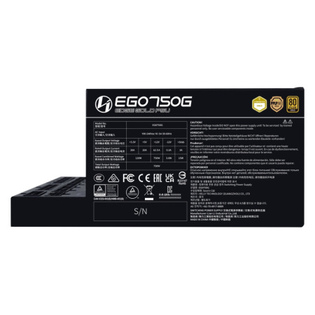 Блок питания 750Вт Lian Li EG0750G Black (ATX 3.1,APFC,120мм,3PCI-E+12VHPWR,8SATA,PCIe 5.1,80+Gold,полностью модульный)[G9P.EG0750G.B000.RU]