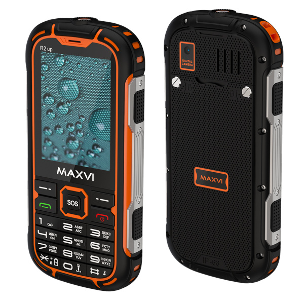 Сотовый Maxvi R2 up Orange 2sim/2.8"/320*240/microSD/1.3МП/Bt/4000мАч/моноблок