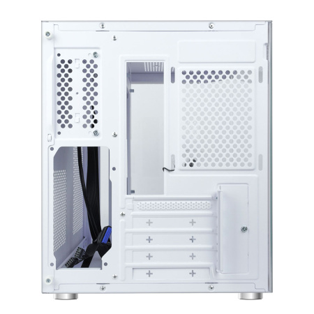 Корпус mATX Б_БП Ginzzu V220 Ginzzu V220 (USB3.0,Audio,белый,"стеклянный куб")