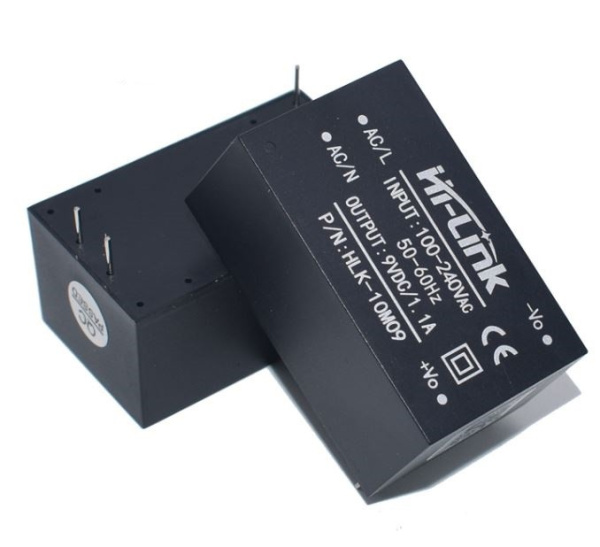 Блок питания на плату  9в, 1.1а, 46.9*27.8*21.8мм, Hi-Link HLK-10M09