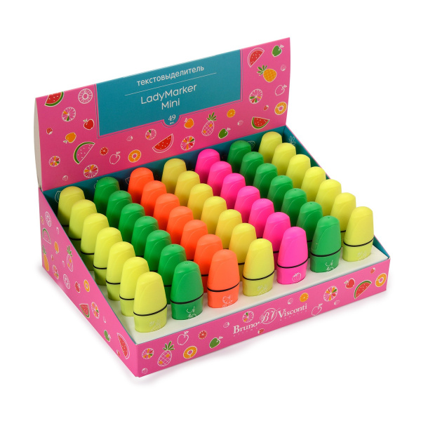 Маркер текстовыделитель BV "LadyMarker Mini" 1-5мм, ассорти (22-0064)