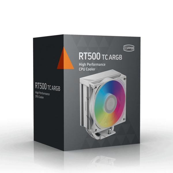 Кулер для процессора/ CPU Cooler PCCooler RT500 TC ARGB WH (245W, 4-pin PWM, 152mm, Al/Cu, 5x6mm, ARGB, 1x120mm, 73.32CFM, 34.9dBA, 2200RPM, S: 1851/1700/1200/115X, AM5/AM4, white)