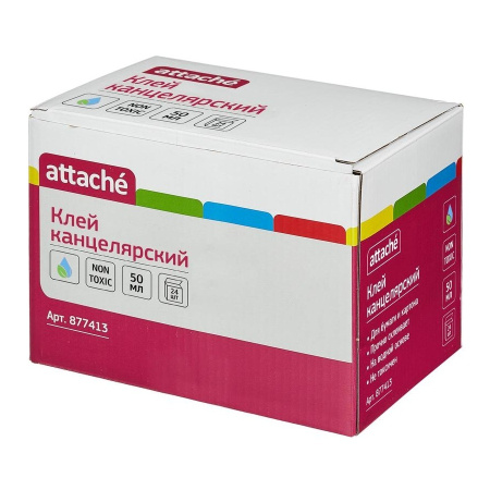 Клей канцелярский Attache 50мл. с силикон. наконечником (877413)