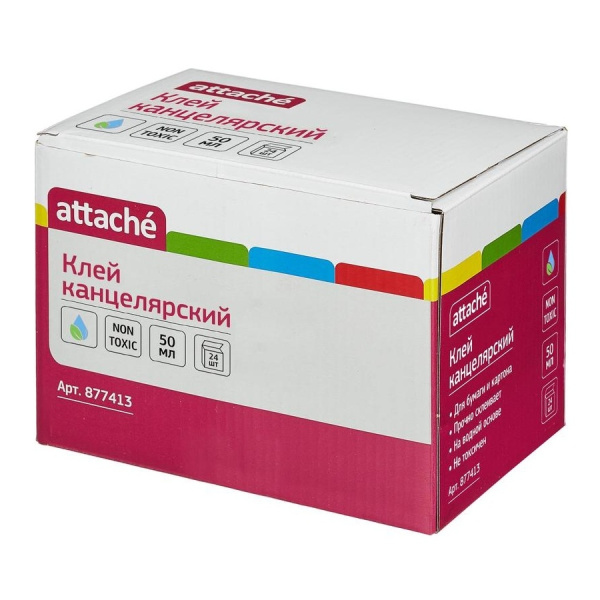 Клей канцелярский Attache 50мл. с силикон. наконечником (877413)