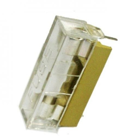 Держатель предохранителя 6.3*30мм, на плату, 6а, с крышкой, S1054