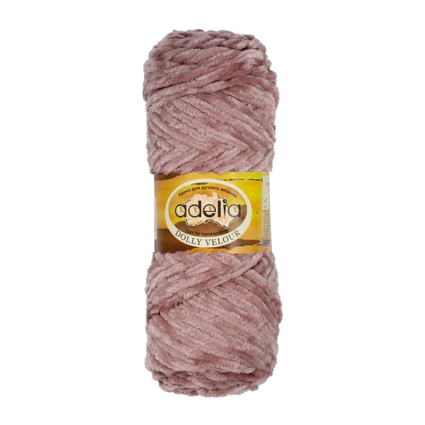 Пряжа ADELIA "DOLLY VELOUR" 100% микрополиэстер 1 шт. х 100 г 93 м ± 6 м №05 античная роза