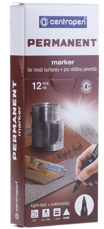 Маркер перманентный CENTROPEN "2536" 1мм., зеленый (625360110)