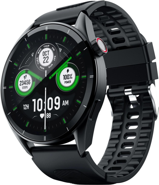 Смарт-часы Tecno Watch 3 Pro 1.43" AMOLED корп.черный рем.черный (WP03)