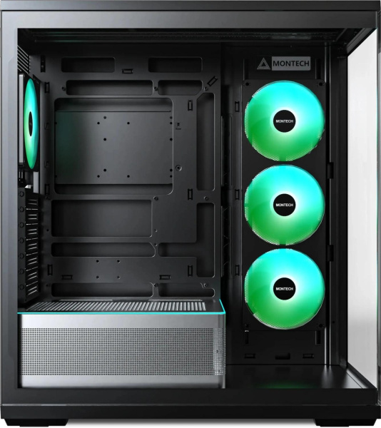 Корпус Montech TG3 черный без БП ATX 9x120mm 4x140mm 2xUSB3.0 audio bott PSU