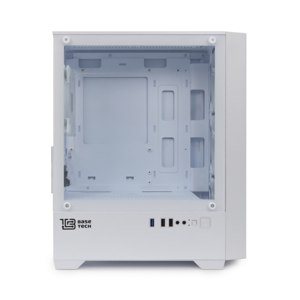 Корпус mATX Б_БП BaseTech eXtreme GFX-06 (USB3.0,Audio,TG,белый,4х120мм FRGB)[BT-GFX-06W-MESH-4F-RGB]