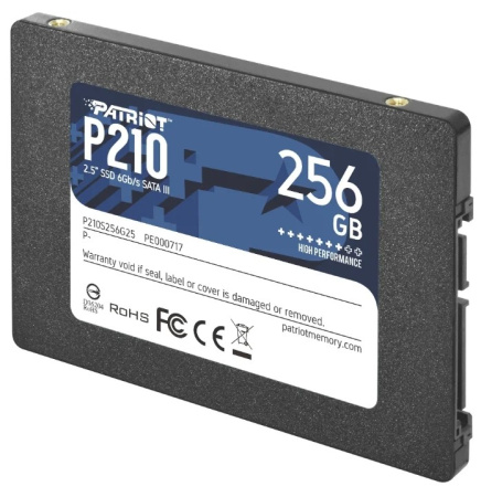 SSD-накопитель 256Гб Patriot P210 [P210S256G25](Silicon Motion SM2258XT,TLC 3D NAND,500/400 Мб/с)