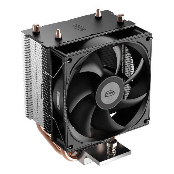 Кулер для процессора/ CPU Cooler PCCooler R200 (110W, 3-pin, 133mm, Al/Cu, 2x6mm, 1x92mm, 40.94CFM, 30dBA, 2200RPM, S: 1851/1700/1200/115X, AM5/AM4, silver, black)