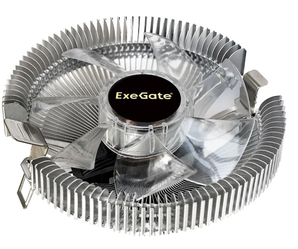 Кулер S115х/775/1200/1700/1851/AMx ExeGate Wizard EE91-BLUE (75W/90mm/2200rpm/Al/Blue Led)