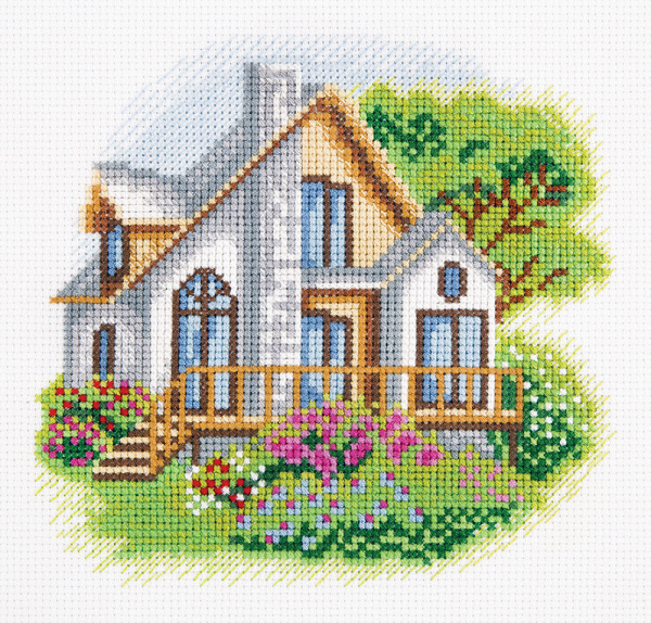 Набор для вышивания "Klart" 8-256 "Дом на Лесной улице" 16 х 15.5 см
