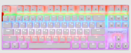 Игровой набор Jet.A Panteon GS800 (механическая клавиатура + прогр. ультралёгкая мышь) Белый