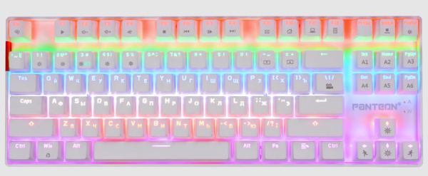 Игровой набор Jet.A Panteon GS800 (механическая клавиатура + прогр. ультралёгкая мышь) Белый