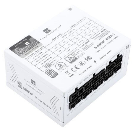 Блок питания 850W/ Power Supply Thermalright, 850W 80+ Gold (SFX, 3.1, PCIe 5.1, Full modular, 1x24(20+4)pin, 1xCPU 8(4+4)pin, 2xPCIe*2 8(6+2)pin, 1x12VHPWR PCIe 5.1 12+4pin 600mm, 3xSATA3, 3xMOLEX4pin, Active, 92x92mm, 100x125x64mm, APFC, OPP, OVP, OTP,
