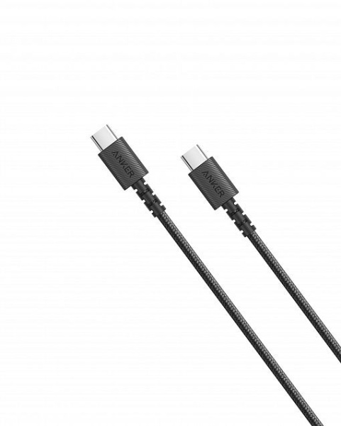 Кабель USB Type-C (m) - USB Type-C (m) Anker A8032, 0.9м, 3А, черный, (A8032H11)