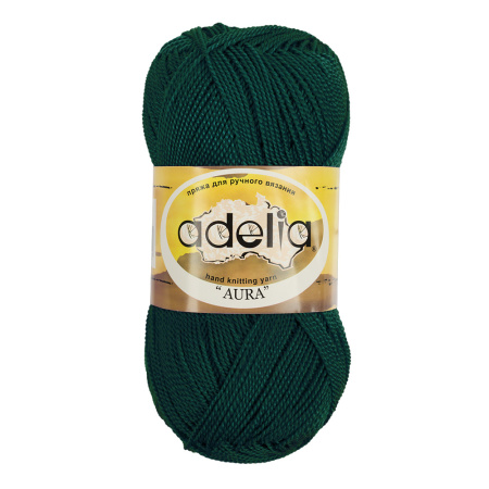 Пряжа ADELIA "AURA" 100% акрил 50 г 250 м ± 5 м №091 т. зеленый
