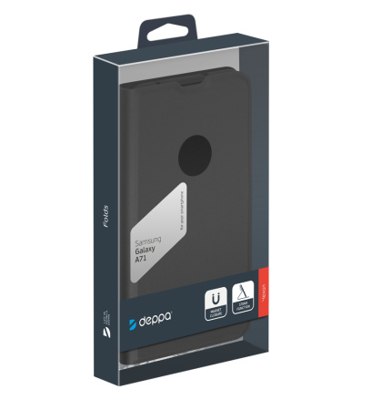 Чехол-книжка для Samsung Galaxy A01 Deppa Book Cover Silk Pro черный (87467)