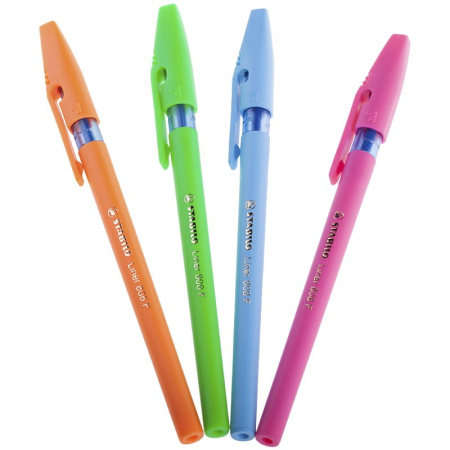 Ручка шариковая STABILO Liner 808/80 неон дисплей 0,7мм, синяя, ассорти (808FL8041)